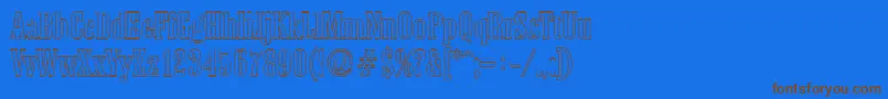 ColoneloutlineRegular Font – Brown Fonts on Blue Background