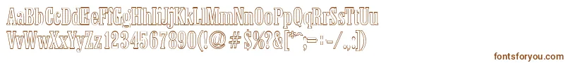 Шрифт ColoneloutlineRegular – коричневые шрифты на белом фоне