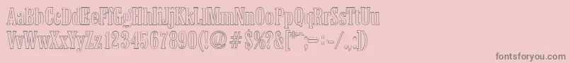 ColoneloutlineRegular Font – Gray Fonts on Pink Background