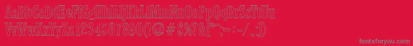ColoneloutlineRegular Font – Gray Fonts on Red Background