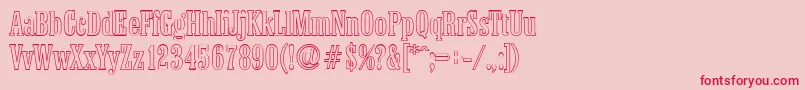 ColoneloutlineRegular Font – Red Fonts on Pink Background