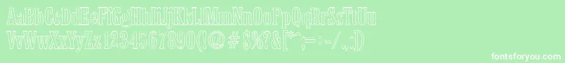 ColoneloutlineRegular Font – White Fonts on Green Background
