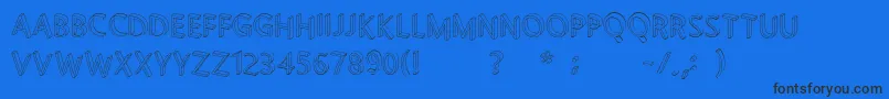 Letterblocks Font – Black Fonts on Blue Background