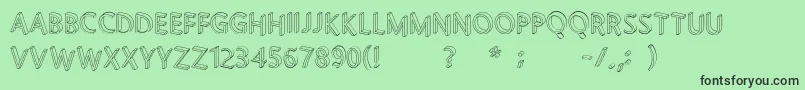 Letterblocks Font – Black Fonts on Green Background