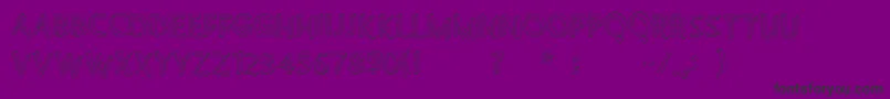 フォントLetterblocks – 紫の背景に黒い文字