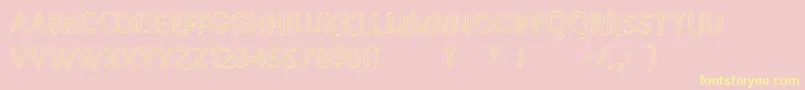 Letterblocks Font – Yellow Fonts on Pink Background