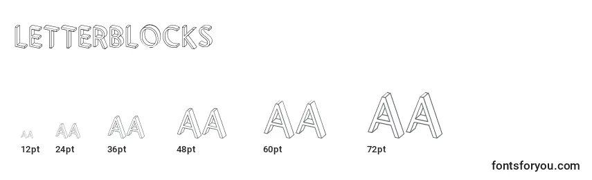 Размеры шрифта Letterblocks