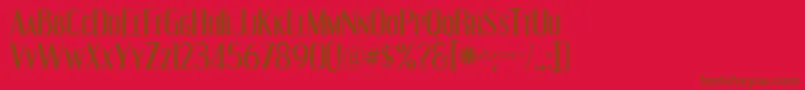 Engeregu Font – Brown Fonts on Red Background