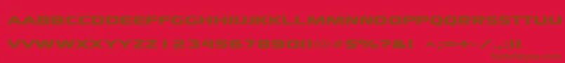 X Scale  Font – Brown Fonts on Red Background