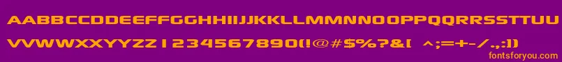 X Scale  Font – Orange Fonts on Purple Background