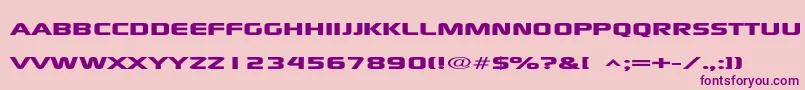 X Scale  Font – Purple Fonts on Pink Background