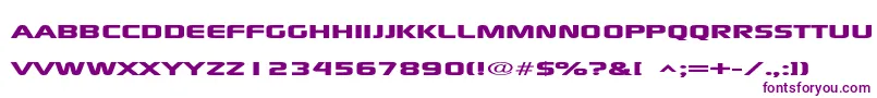 X Scale  Font – Purple Fonts on White Background