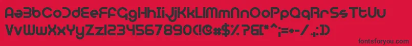 Optien Font – Black Fonts on Red Background
