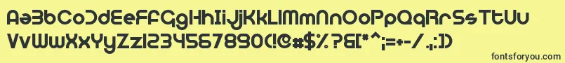 Optien Font – Black Fonts on Yellow Background