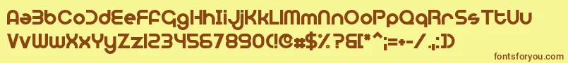 Optien Font – Brown Fonts on Yellow Background