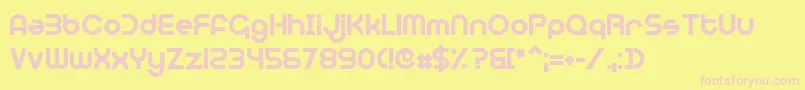 Optien Font – Pink Fonts on Yellow Background