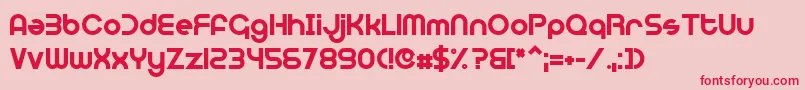 Optien Font – Red Fonts on Pink Background