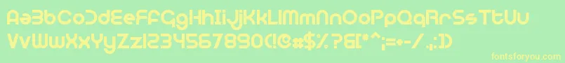 Optien Font – Yellow Fonts on Green Background