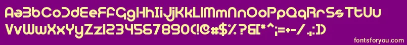 Optien Font – Yellow Fonts on Purple Background