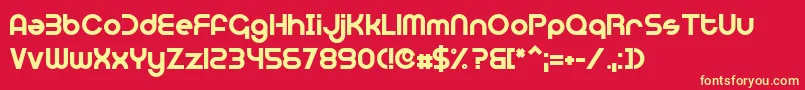 Optien Font – Yellow Fonts on Red Background