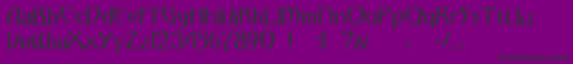 フォントMonmondo – 紫の背景に黒い文字