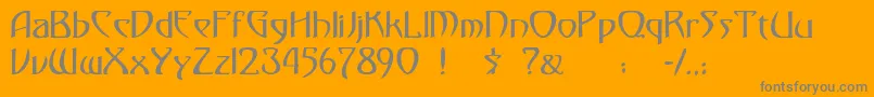 Monmondo Font – Gray Fonts on Orange Background