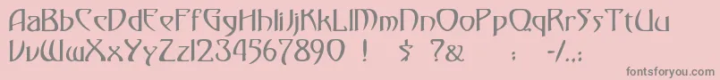 Monmondo Font – Gray Fonts on Pink Background