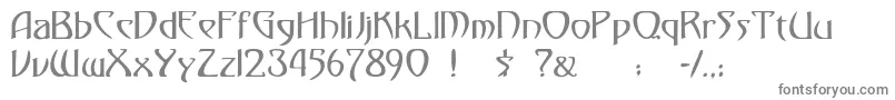 フォントMonmondo – 白い背景に灰色の文字