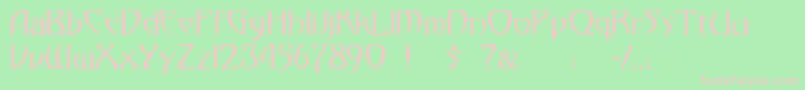 Monmondo Font – Pink Fonts on Green Background