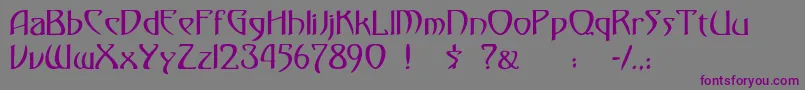 Monmondo Font – Purple Fonts on Gray Background