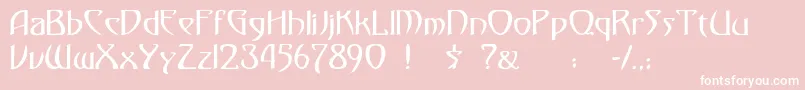 Monmondo Font – White Fonts on Pink Background