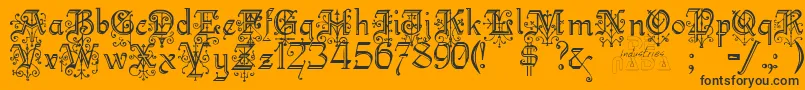 KellyanngothicRegular Font – Black Fonts on Orange Background