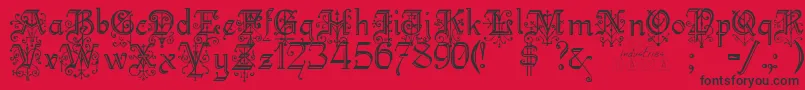 KellyanngothicRegular Font – Black Fonts on Red Background