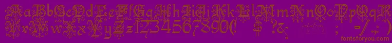 KellyanngothicRegular Font – Brown Fonts on Purple Background