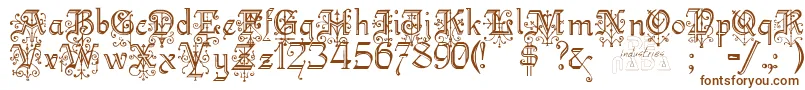 KellyanngothicRegular Font – Brown Fonts on White Background