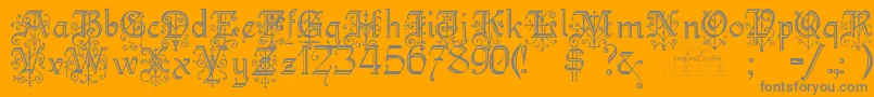 KellyanngothicRegular Font – Gray Fonts on Orange Background