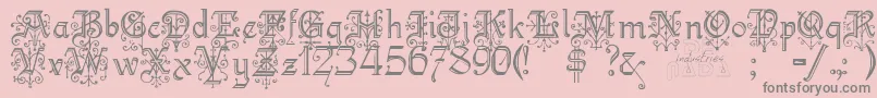 KellyanngothicRegular Font – Gray Fonts on Pink Background