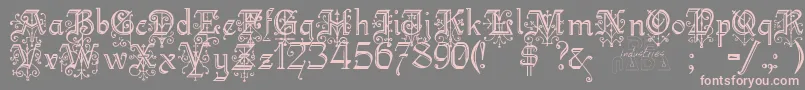 KellyanngothicRegular Font – Pink Fonts on Gray Background