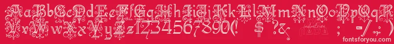 KellyanngothicRegular Font – Pink Fonts on Red Background