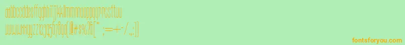 Fonte Daddy ffy – fontes laranjas em um fundo verde