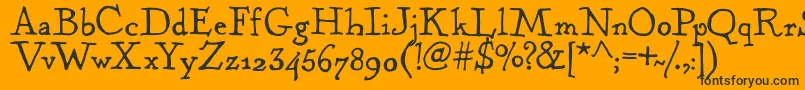 KentuckyFireplaceRegular Font – Black Fonts on Orange Background