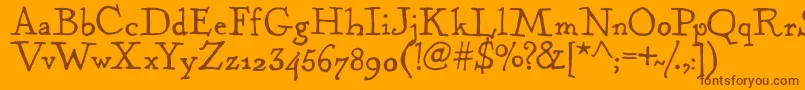 KentuckyFireplaceRegular Font – Brown Fonts on Orange Background