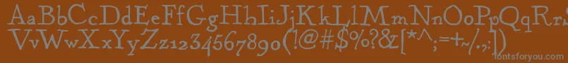 KentuckyFireplaceRegular Font – Gray Fonts on Brown Background