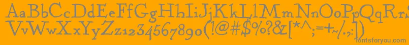 KentuckyFireplaceRegular Font – Gray Fonts on Orange Background