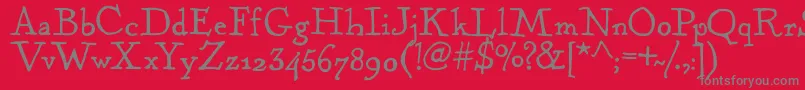 KentuckyFireplaceRegular Font – Gray Fonts on Red Background