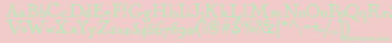 KentuckyFireplaceRegular Font – Green Fonts on Pink Background