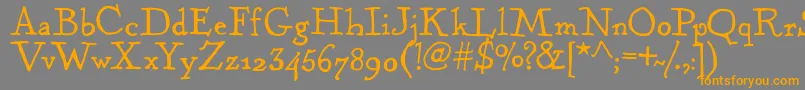 KentuckyFireplaceRegular Font – Orange Fonts on Gray Background