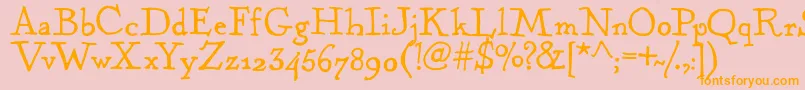 KentuckyFireplaceRegular Font – Orange Fonts on Pink Background