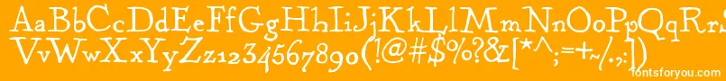 KentuckyFireplaceRegular Font – White Fonts on Orange Background