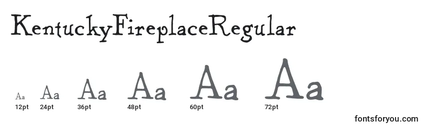 Размеры шрифта KentuckyFireplaceRegular